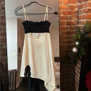 WeWoreWhat Black Lace Overlay Dress